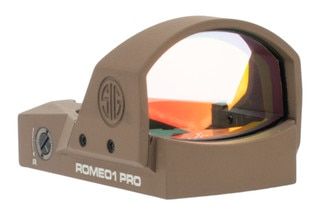 SIG Sauer ROMEO1 Pro Mini Reflex Sight features a flat dark earth anodized finish